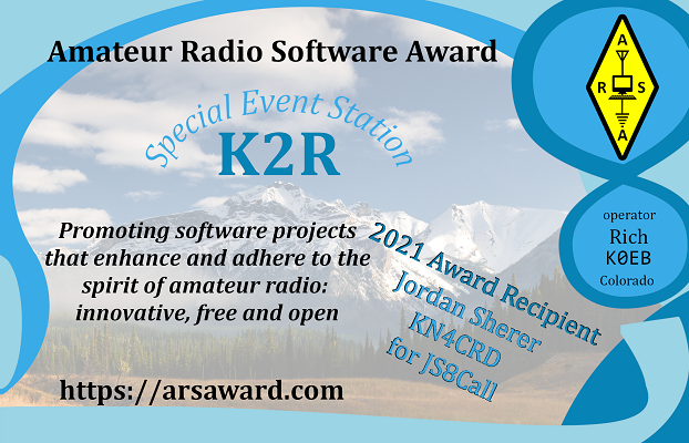 2021 ARSA Special Event QSL Card for K2R